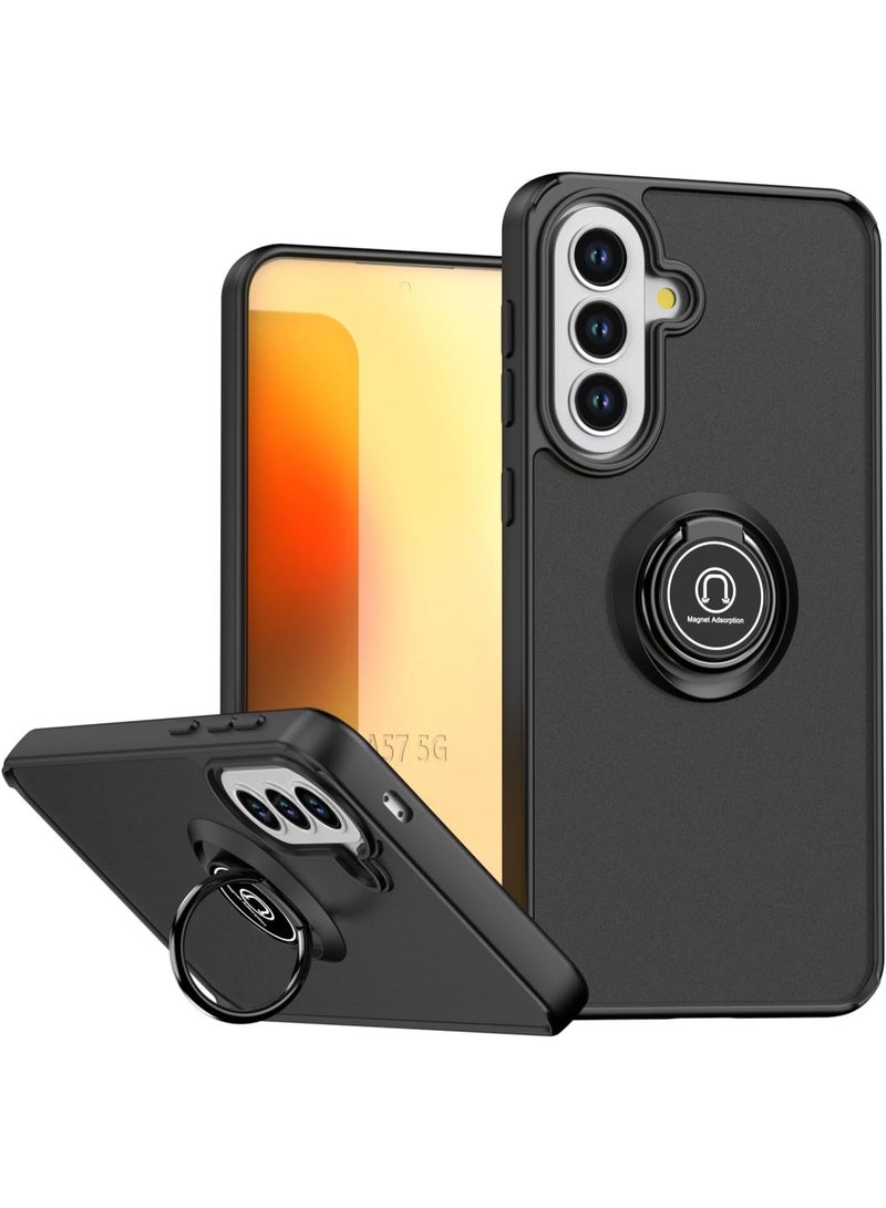Case for Samsung Galaxy A57 5G with Ring Stand, Matte Translucent Shockproof Bumper Protective Cover for Samsung Galaxy A57 - Image 1